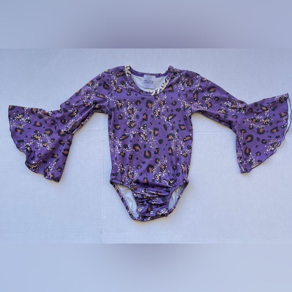 Purple Animal Print Onsie LS